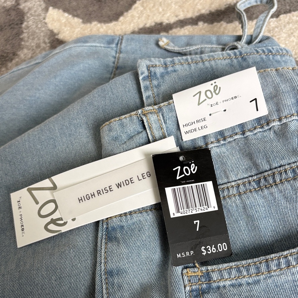 High Rise Wide Leg Cargo Jeans - Picture 8 of 8